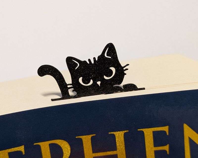 Boekenlegger zwarte kat 001