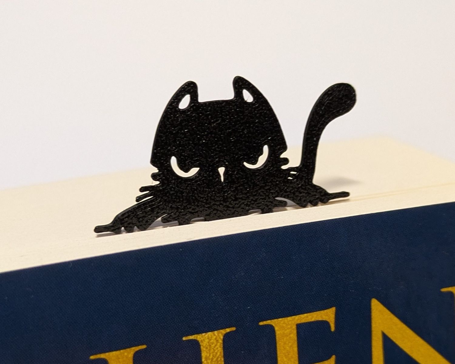 Boekenlegger zwarte kat 003