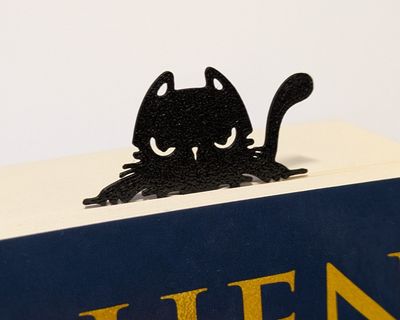 Boekenlegger zwarte kat 003