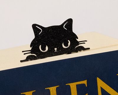Boekenlegger zwarte kat 004