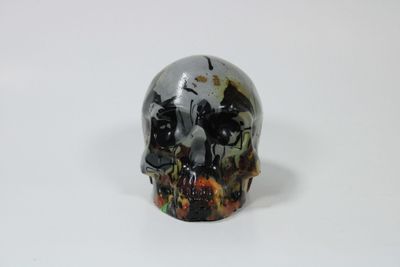 PLA skull schedel, 11 cm, grijs PLA skull schedel, 11 cm, grijs