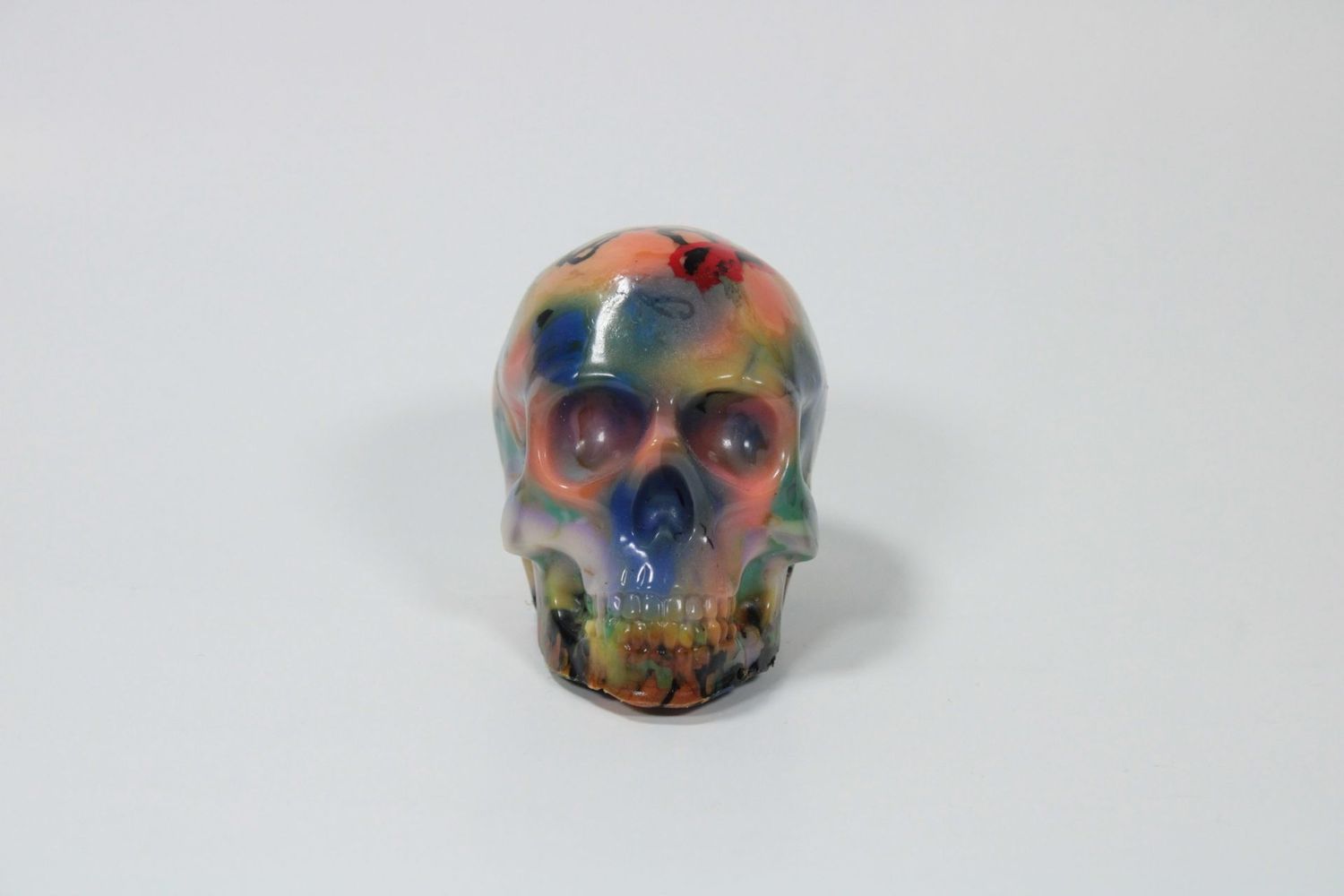 PLA skull schedel, 7 cm, multicolor