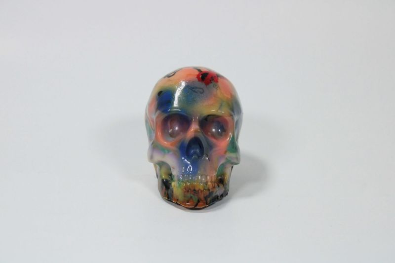 PLA skull schedel, 7 cm, multicolor PLA skull schedel, 7 cm, multicolor