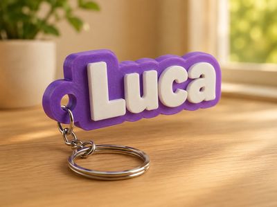Robuuste 3D Sleutelhanger met Naam