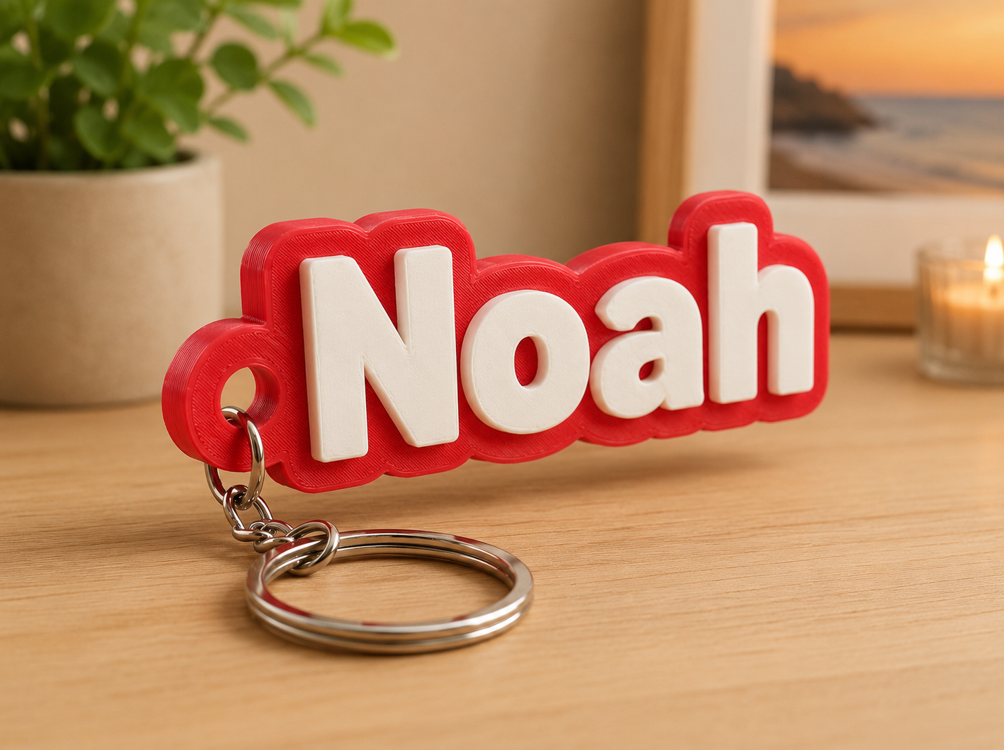 Robuuste 3D Sleutelhanger met Naam