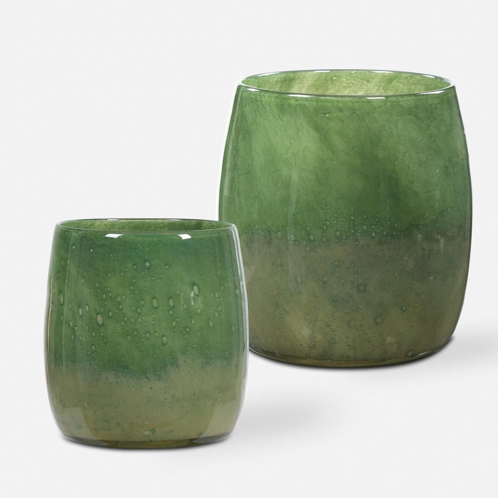 Matcha Green Glass Vase Large