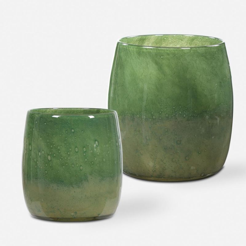 Matcha Green Glass Vase Large