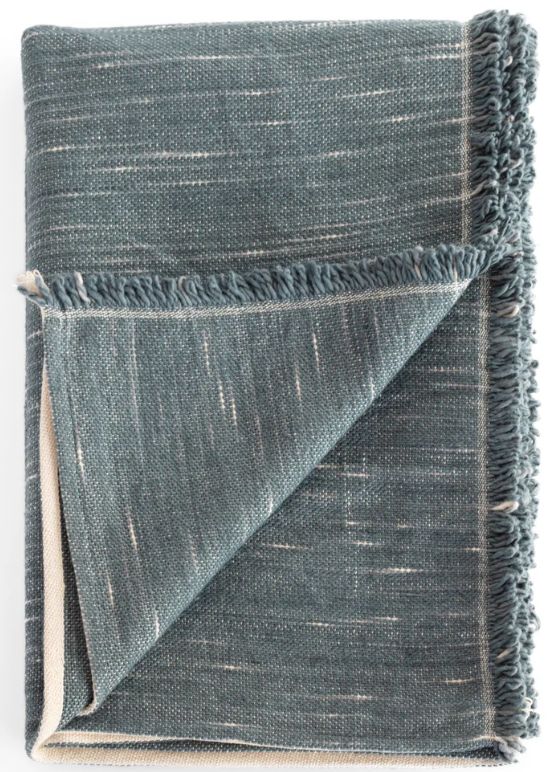 Rafael Throw Blanket, Stone Blue