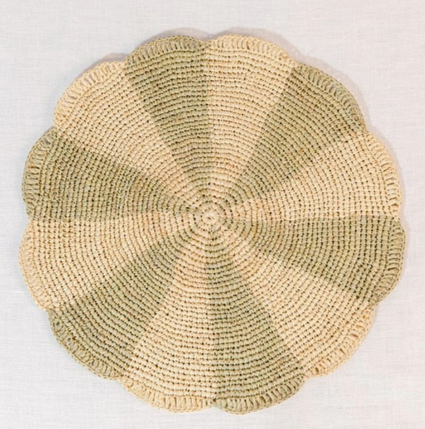 Raffia Colorful Round Placemats Handwoven Charger