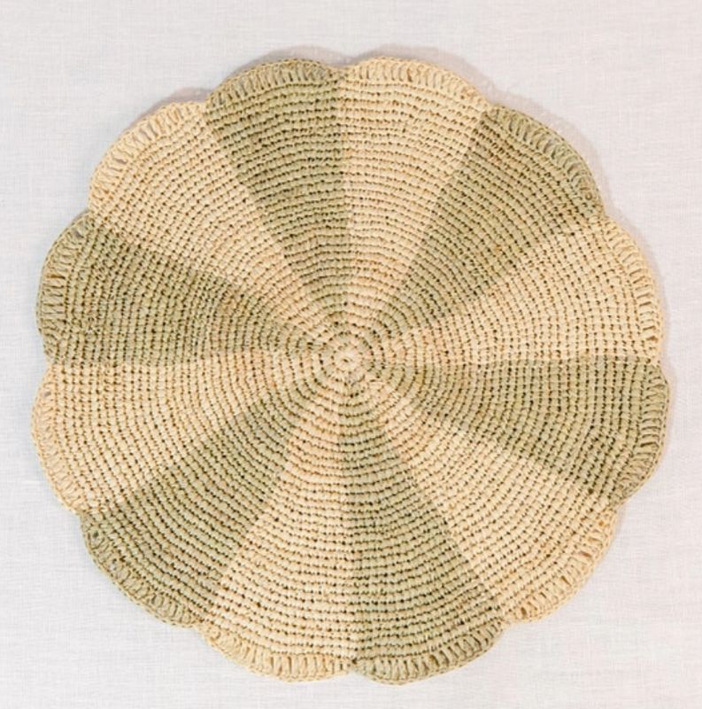 Raffia Colorful Round Placemats Handwoven Charger