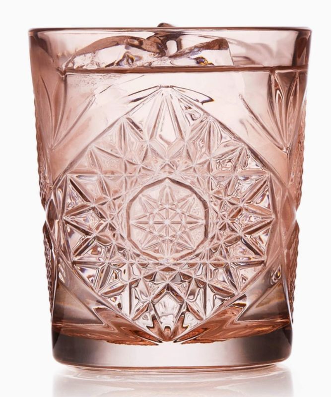 Libbey Hobstar Rose Rocks Dof Glasses, 12oz