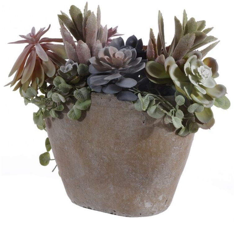 Faux Succulent Potted Plant