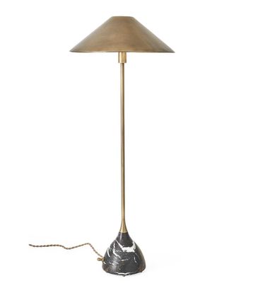 Marble and Brass Buffet Lamp