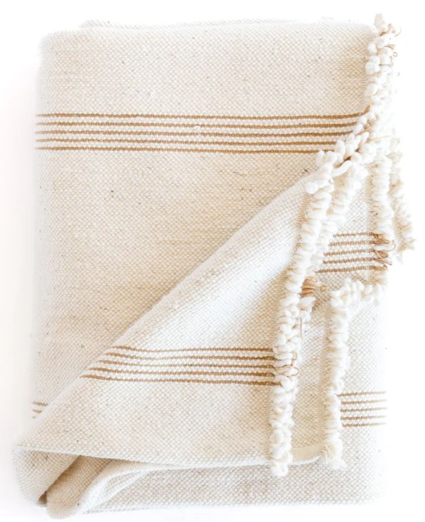 Fatima Throw Blanket, Tan