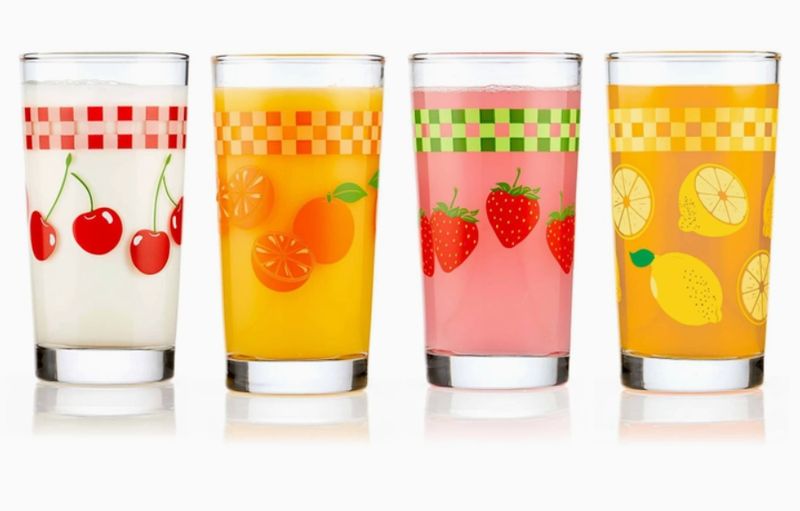 Libbey Vintage Juice Glasses, 11-ounce, Assorted
