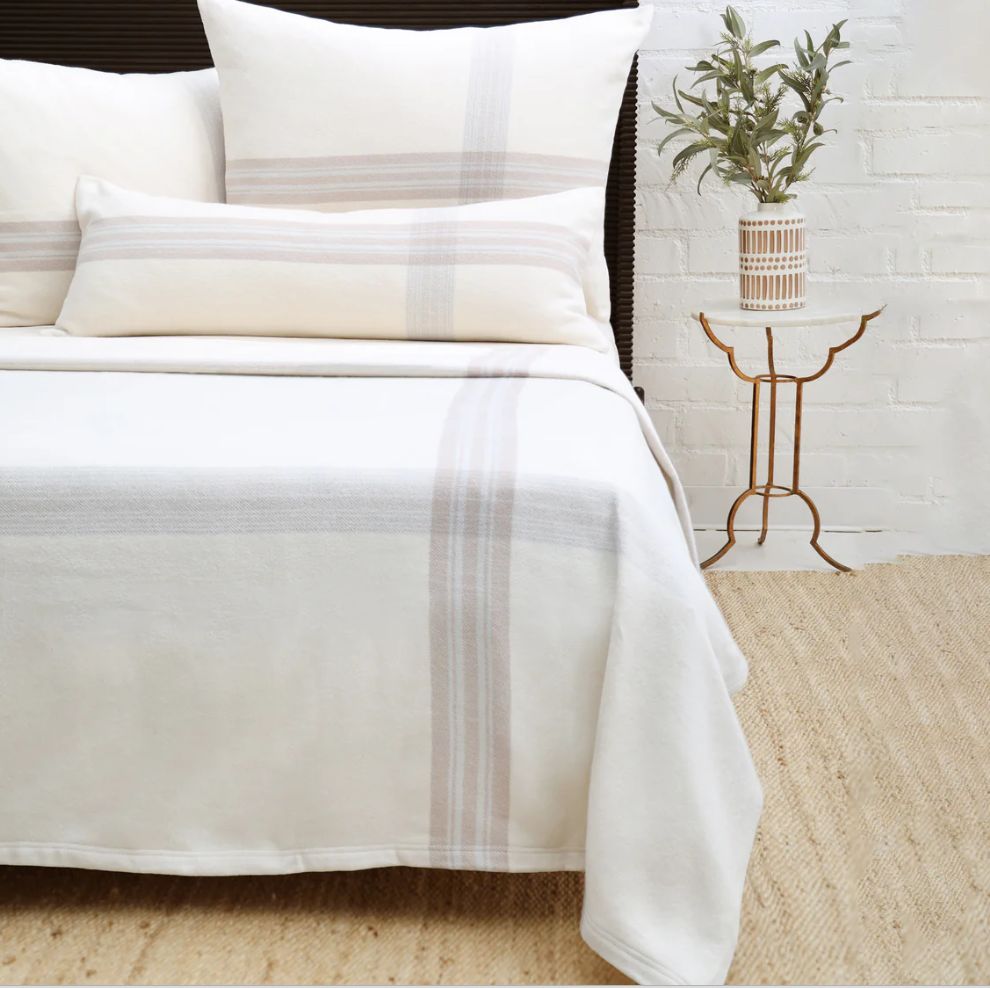 Geneva - Ivory/Taupe - Queen / Ivory/Taupe Blanket