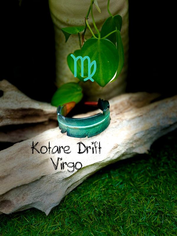 Kōtare Drift Leather Feather Adjustable Wristband