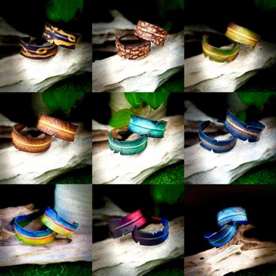Leather Feather Adjustable Wristbands Collection