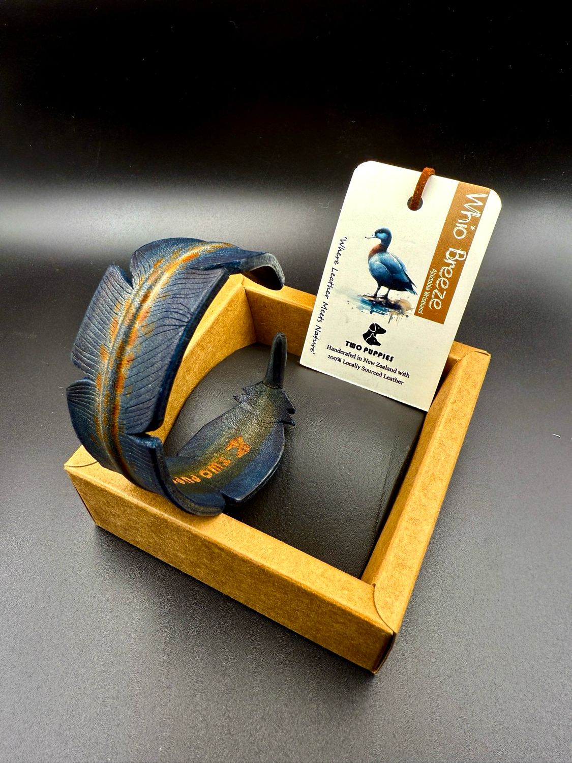 Whio Breeze Leather Feather Adjustable Cuff