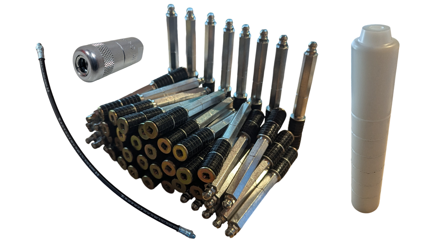 100 Alu Schraubpacker 10 / 100 M 6 Aluschraubpacker + Döpper + Greifkopf + Peitsche