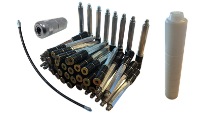 100 Alu Schraubpacker 10 / 100 M 6 Aluschraubpacker + Döpper + Greifkopf + Peitsche