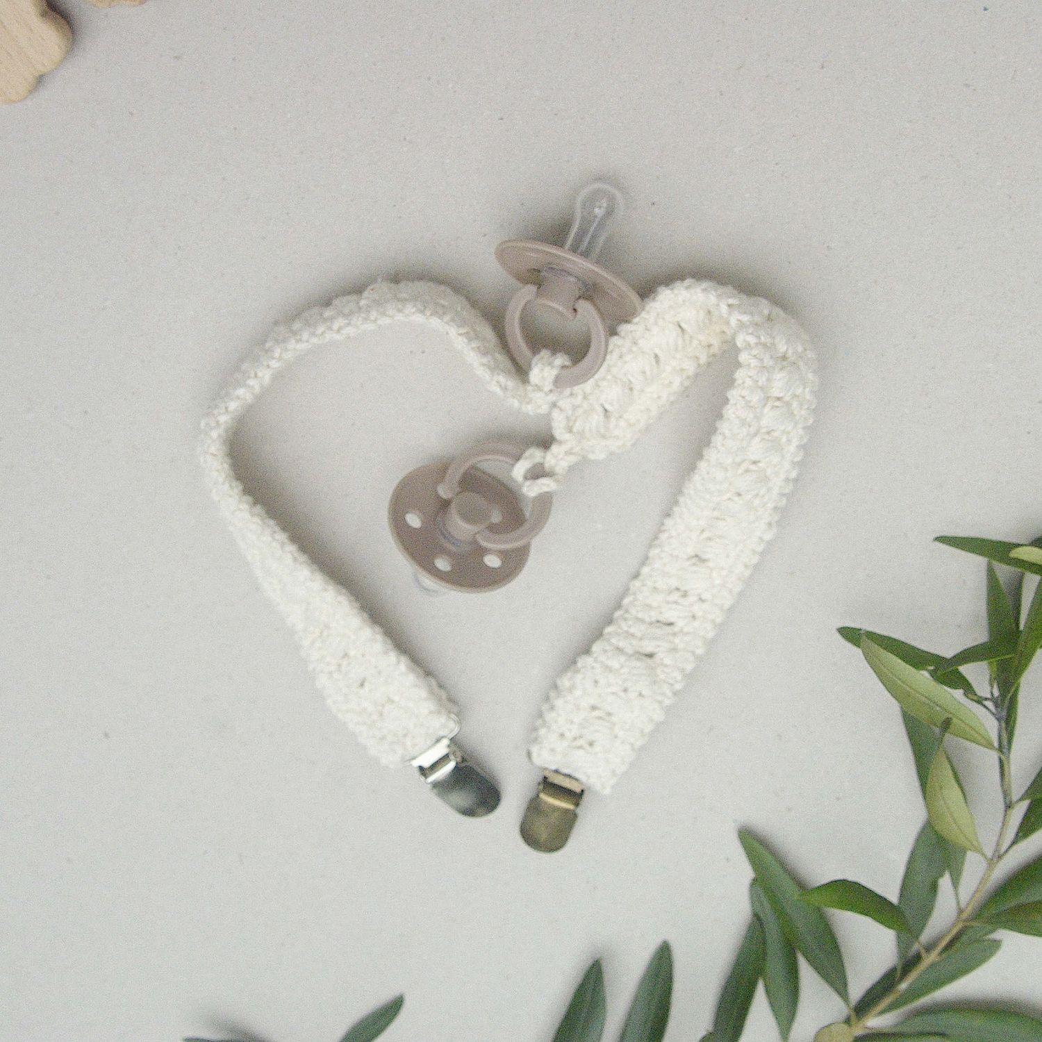 Crocheted Pacifier Clips