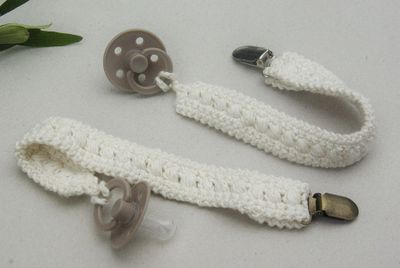 Crocheted Pacifier Clips