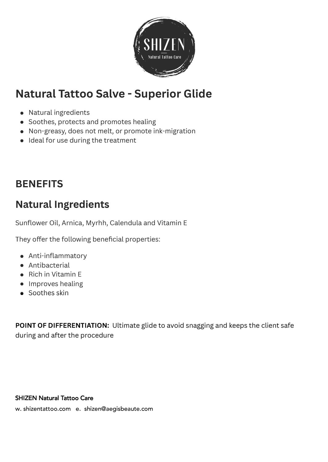 Tattoo Salve - Glide (100mL)