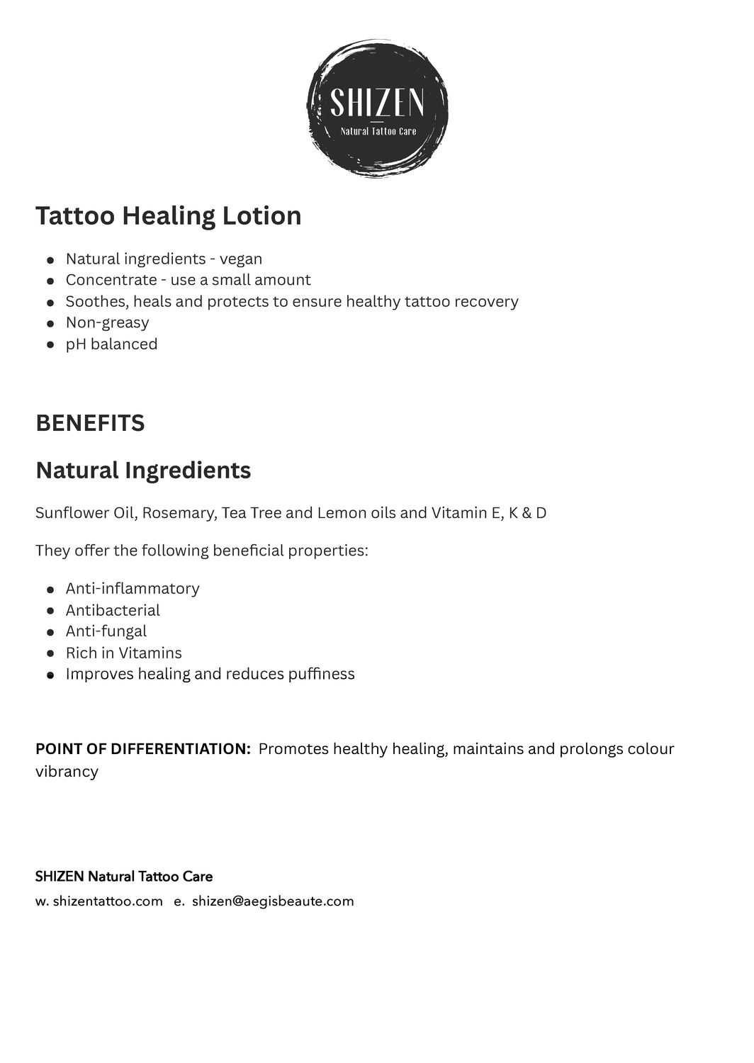 Tattoo Healing Lotion (236mL)