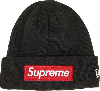 Supreme x New Era Box Logo Beanie &#39;Black&#39;