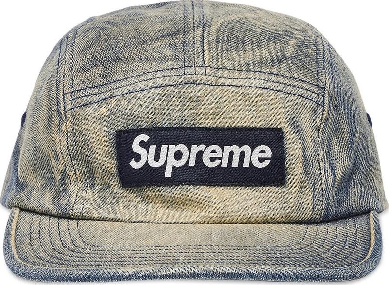 Supreme washed twillo camp cap (Dirty Indigo)