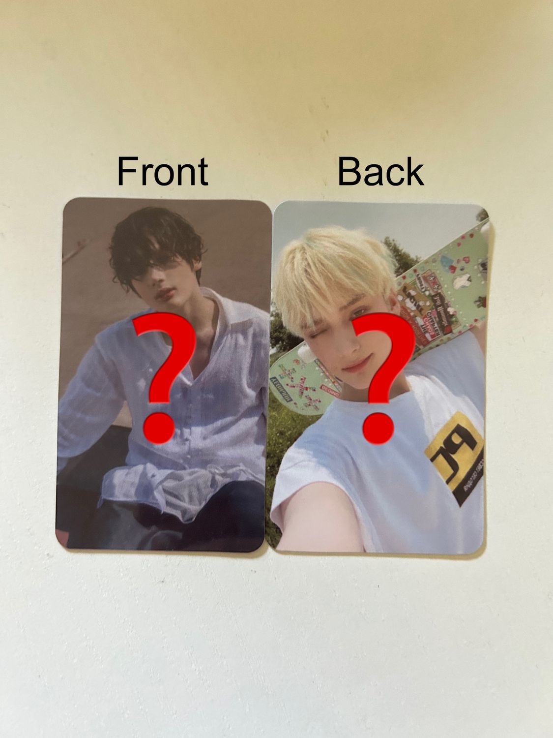 Custom Photocard (FRONT AND BACK!)