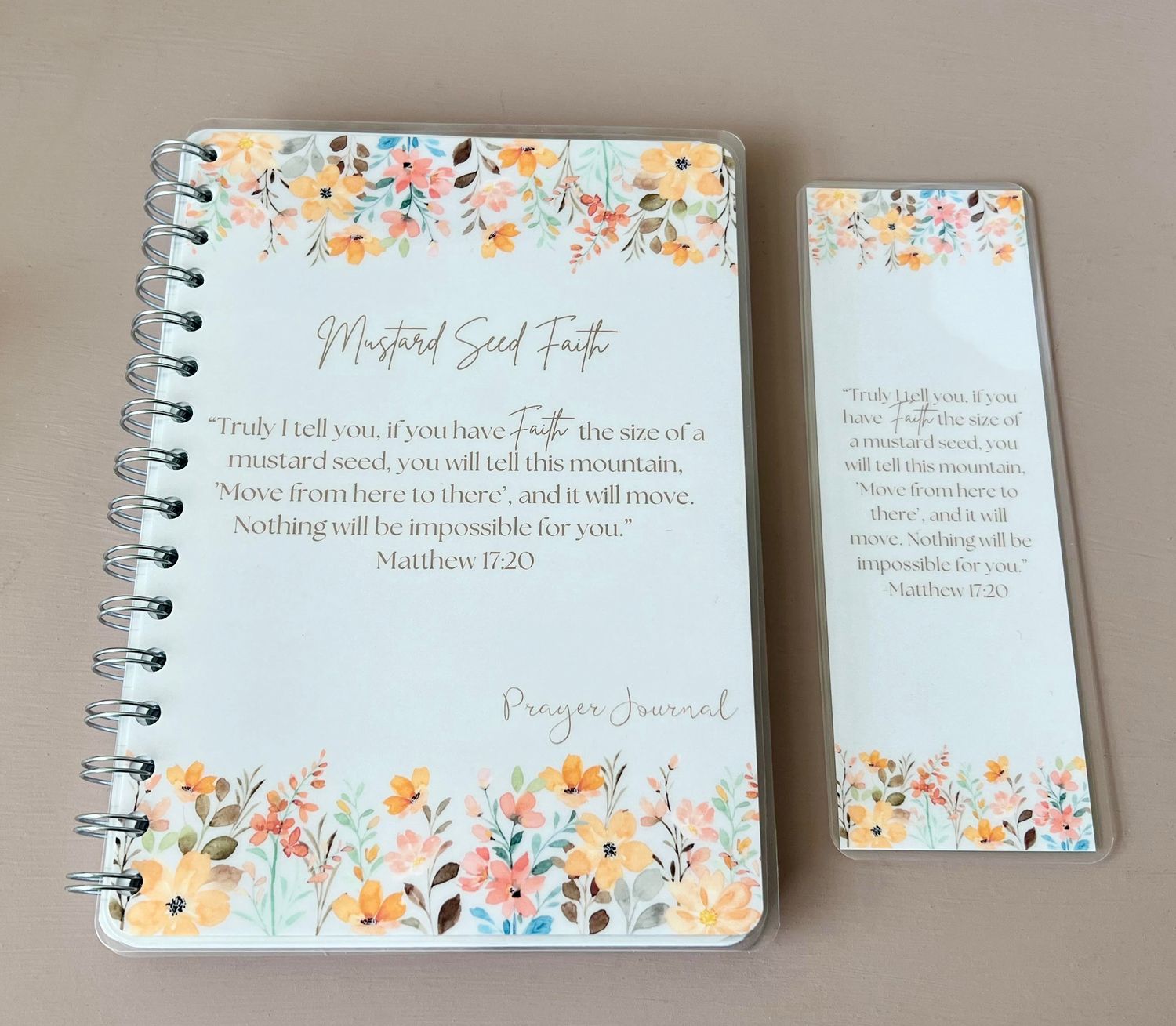 Mustard Seed Journal + Matching Bookmark