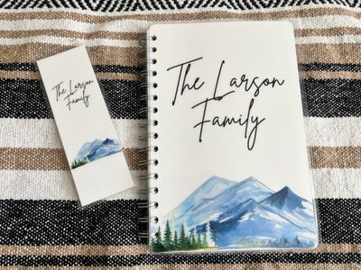 Custom Notebook (5.83&quot; x 8.27&quot;) + Bookmark