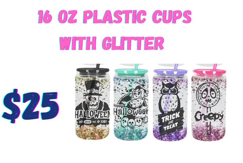 16 Oz Snow Globe Tumblers