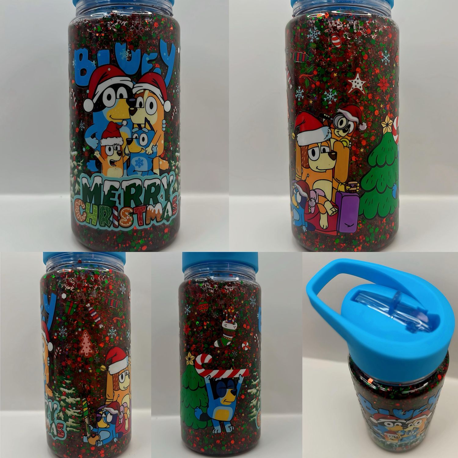 Bluey Christmas Kids Water Bottle