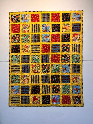 Bright, Colorful Baby Quilt - 100% Cotton