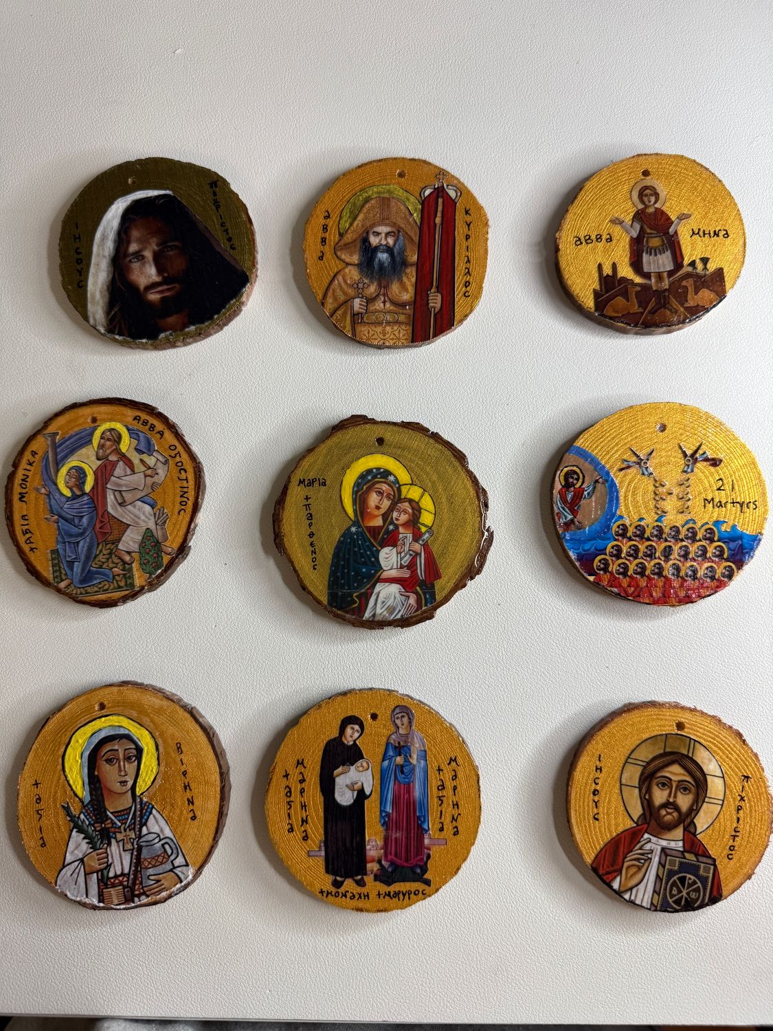 Custom Hand-Crafted Coptic Saint Ornaments