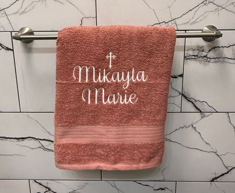 Custom Baptism Bath Towels