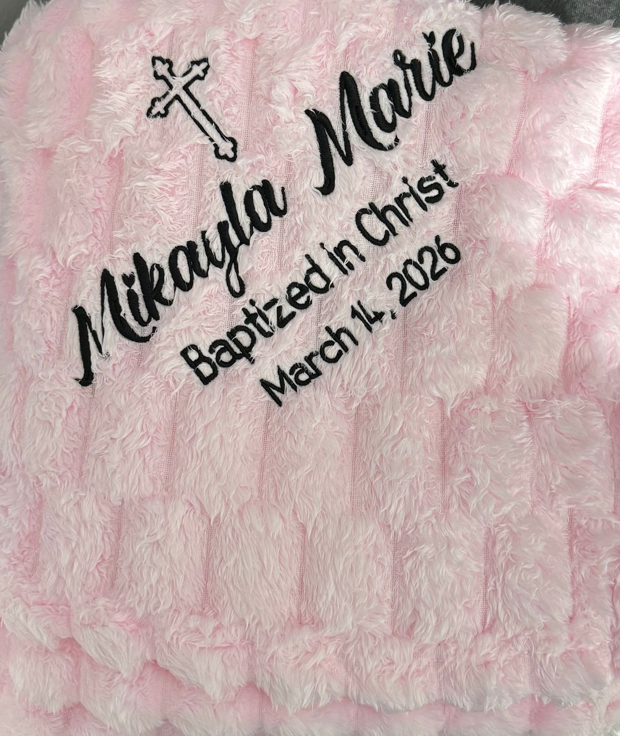 Customized Baptism Blanket