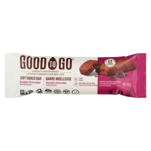 Bar Dbl Choc Soft Baked (Good), 40g