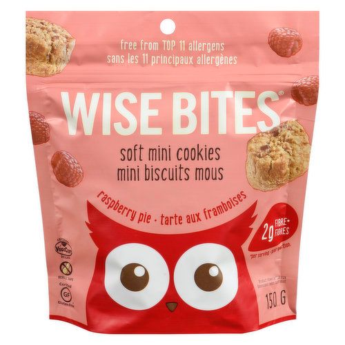 Cookies Rasp Soft Minis (WiseBite), 150g
