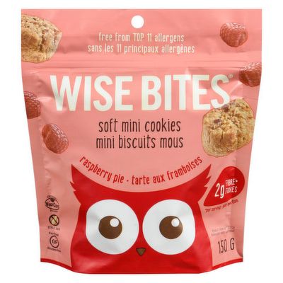 Cookies Rasp Soft Minis (WiseBite), 150g