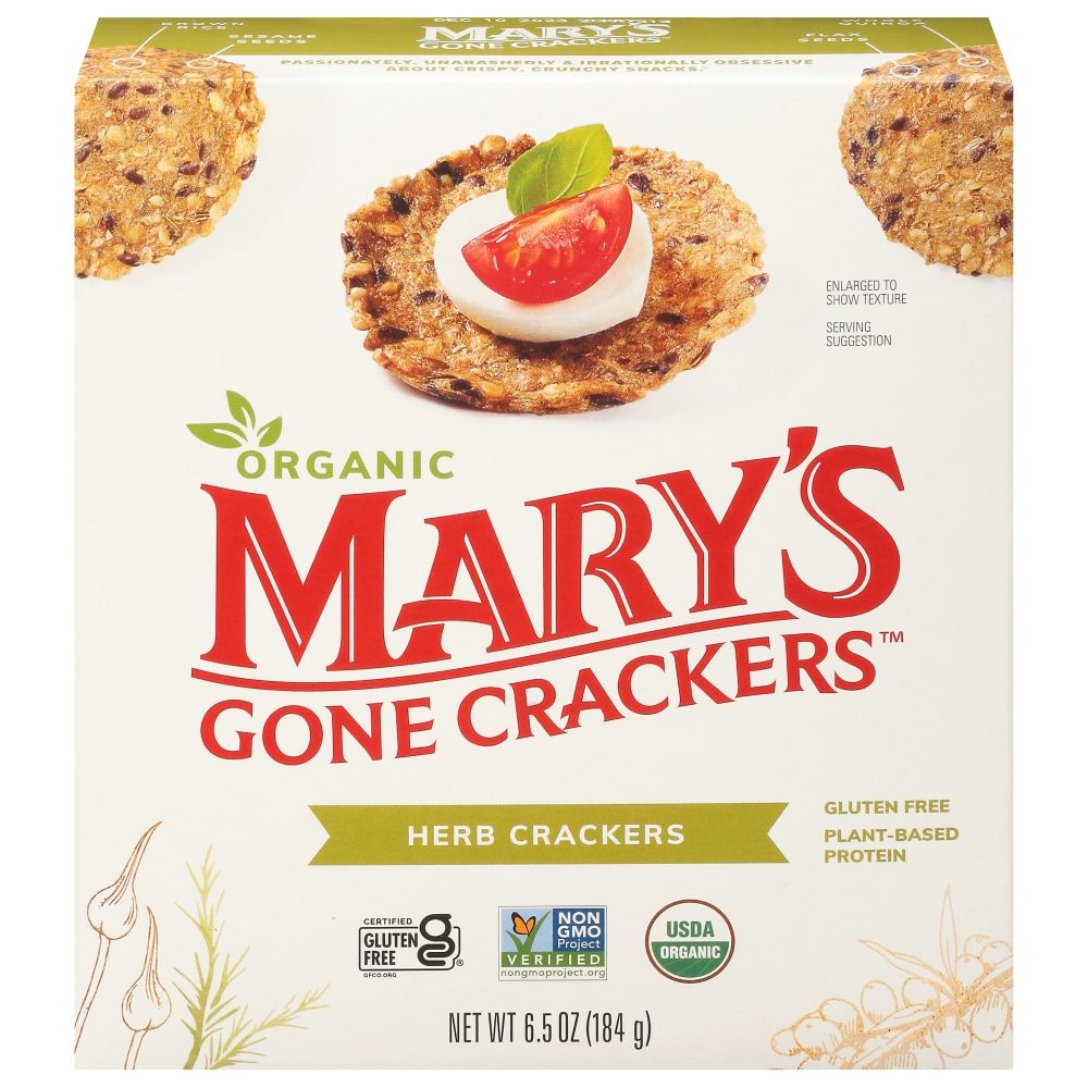 Crackers Herb org (Mary&#39;s), 184g
