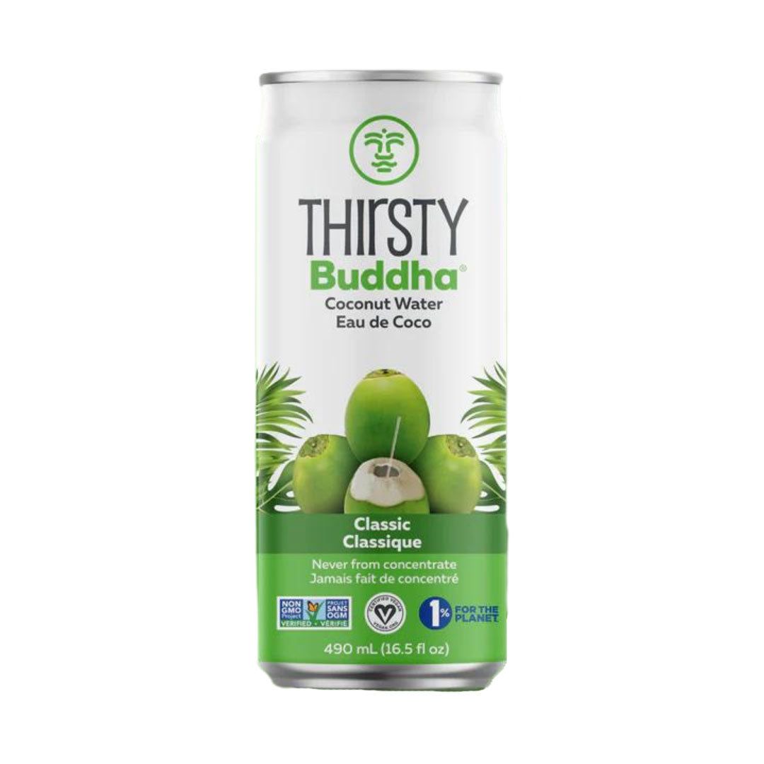 Coconut Water can (Thirsty Buddha), 490ml