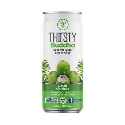 Coconut Water can (Thirsty Buddha), 490ml