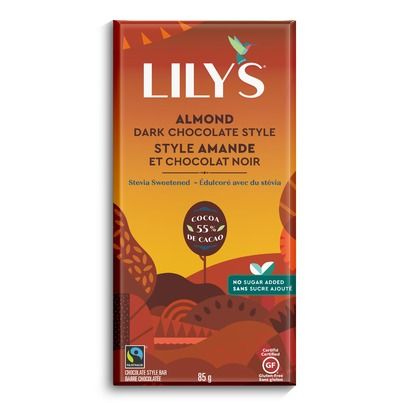 Choc Bar 55% Almond (Lily&#39;s), 85G