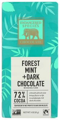 Choc Bar 72% Mint (Endangered), 85G