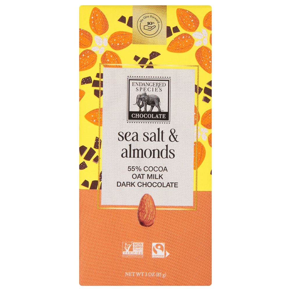 Choc Bar 55% Oat&amp;Salt&amp;Alm (Endangered), 85g