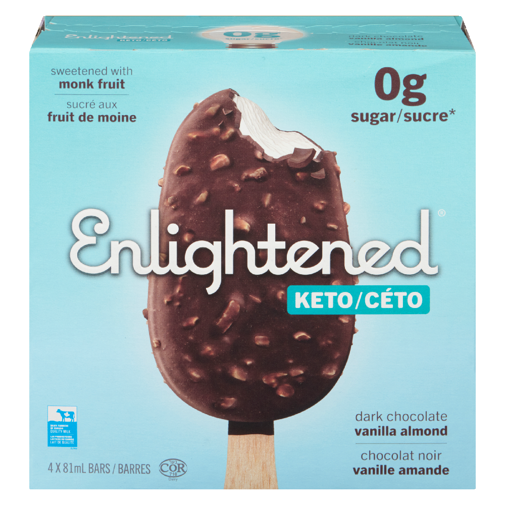 Ice Cream Choc Alm Bar (Enlightened), 4x81ml